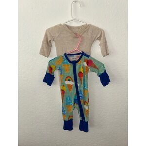 Little Sleepies Preemie Unisex Bundle Bamboo ice cream set of 2